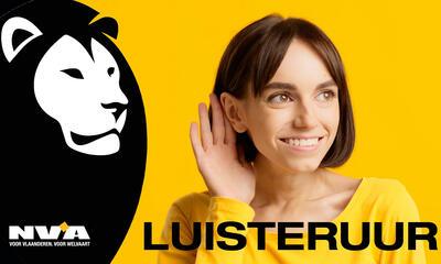 Luisteruur met Vlaamse leeuw